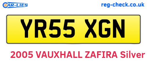YR55XGN are the vehicle registration plates.