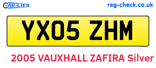 YX05ZHM are the vehicle registration plates.