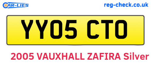 YY05CTO are the vehicle registration plates.