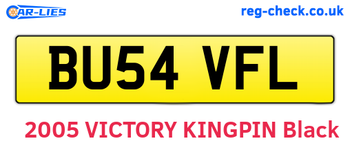 BU54VFL are the vehicle registration plates.