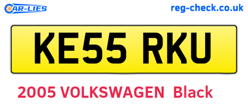 KE55RKU are the vehicle registration plates.
