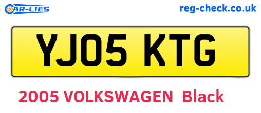YJ05KTG are the vehicle registration plates.
