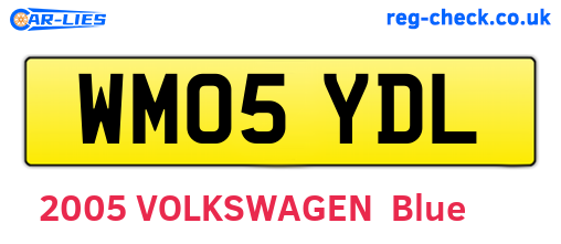 WM05YDL are the vehicle registration plates.
