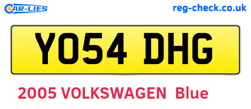YO54DHG are the vehicle registration plates.