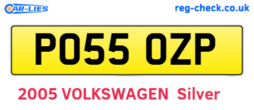 PO55OZP are the vehicle registration plates.