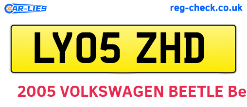 LY05ZHD are the vehicle registration plates.