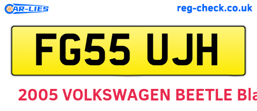 FG55UJH are the vehicle registration plates.