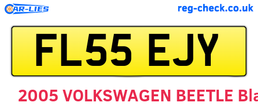 FL55EJY are the vehicle registration plates.