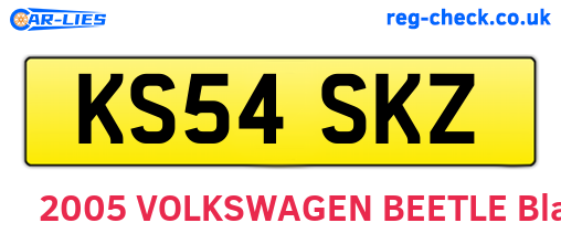 KS54SKZ are the vehicle registration plates.