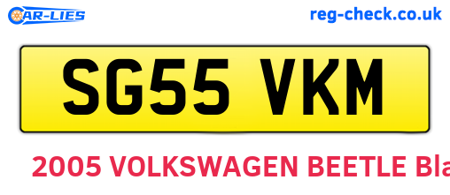 SG55VKM are the vehicle registration plates.
