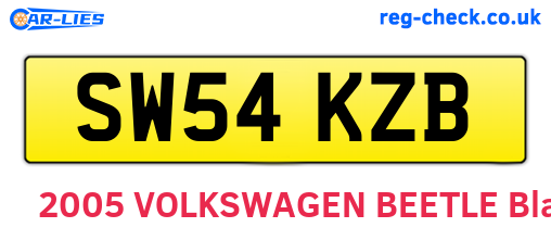 SW54KZB are the vehicle registration plates.
