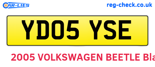 YD05YSE are the vehicle registration plates.