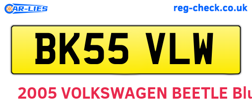 BK55VLW are the vehicle registration plates.
