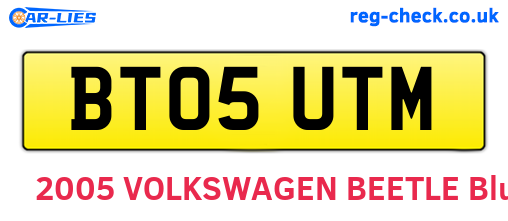 BT05UTM are the vehicle registration plates.