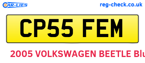 CP55FEM are the vehicle registration plates.