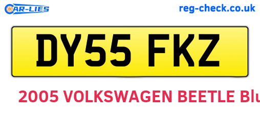 DY55FKZ are the vehicle registration plates.