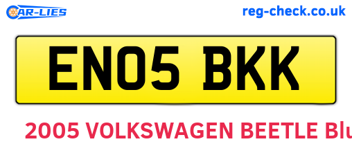 EN05BKK are the vehicle registration plates.