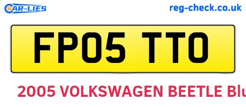FP05TTO are the vehicle registration plates.