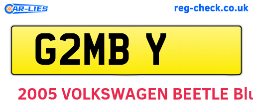 G2MBY are the vehicle registration plates.