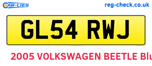 GL54RWJ are the vehicle registration plates.