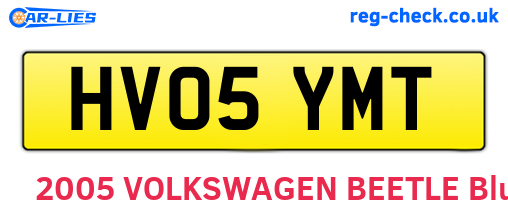 HV05YMT are the vehicle registration plates.