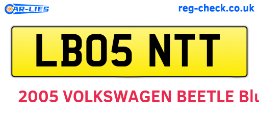 LB05NTT are the vehicle registration plates.
