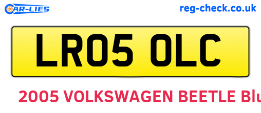 LR05OLC are the vehicle registration plates.