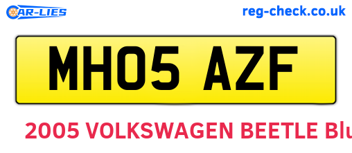 MH05AZF are the vehicle registration plates.