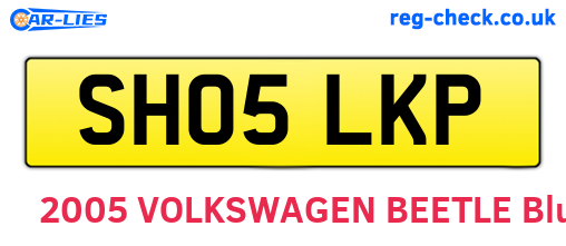SH05LKP are the vehicle registration plates.