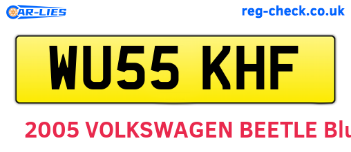 WU55KHF are the vehicle registration plates.