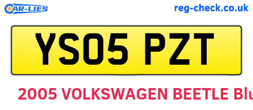 YS05PZT are the vehicle registration plates.