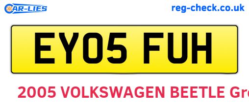 EY05FUH are the vehicle registration plates.