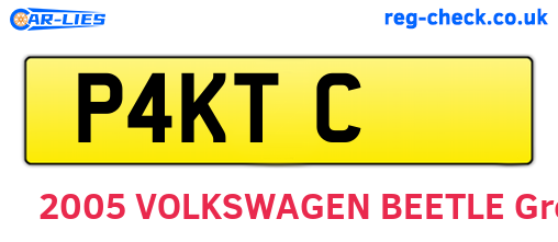 P4KTC are the vehicle registration plates.