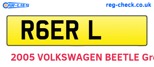 R6ERL are the vehicle registration plates.