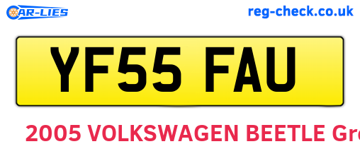 YF55FAU are the vehicle registration plates.