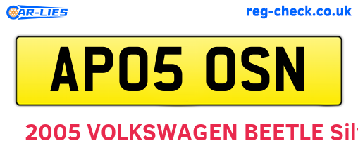 AP05OSN are the vehicle registration plates.
