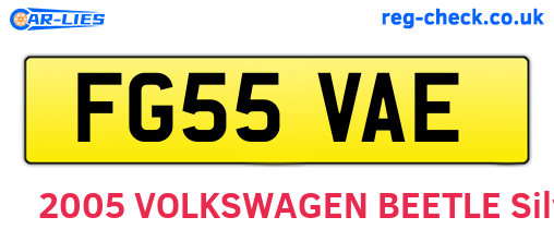 FG55VAE are the vehicle registration plates.