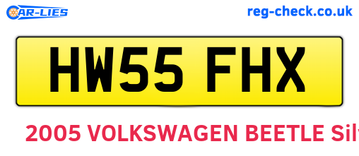 HW55FHX are the vehicle registration plates.