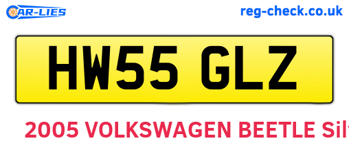 HW55GLZ are the vehicle registration plates.