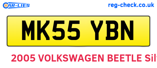 MK55YBN are the vehicle registration plates.