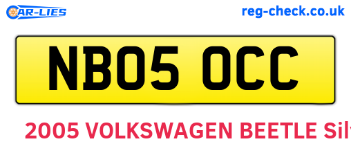 NB05OCC are the vehicle registration plates.