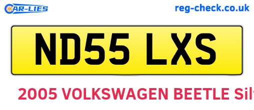 ND55LXS are the vehicle registration plates.