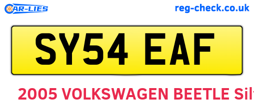 SY54EAF are the vehicle registration plates.