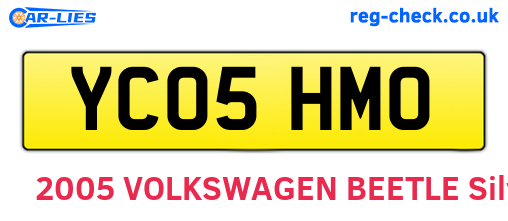 YC05HMO are the vehicle registration plates.
