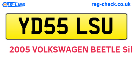 YD55LSU are the vehicle registration plates.
