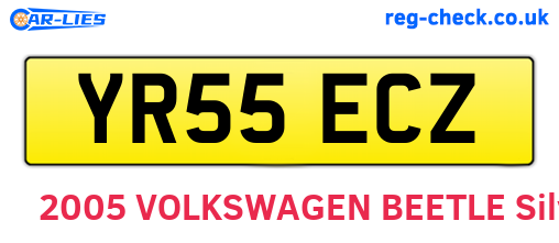 YR55ECZ are the vehicle registration plates.