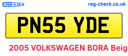 PN55YDE are the vehicle registration plates.