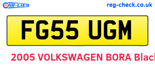 FG55UGM are the vehicle registration plates.