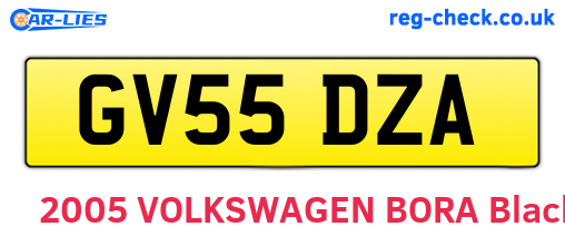 GV55DZA are the vehicle registration plates.