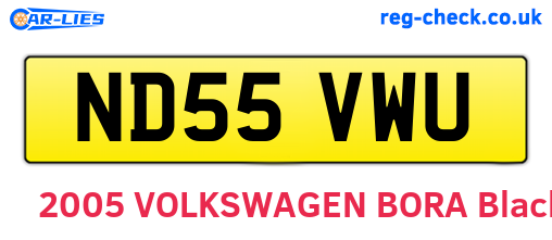 ND55VWU are the vehicle registration plates.